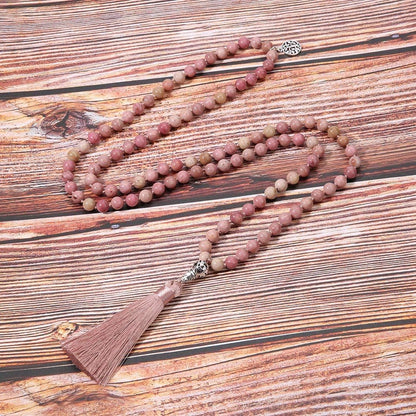 108 Mala Beads Semi-Precious Gem Stones Meditation Necklace