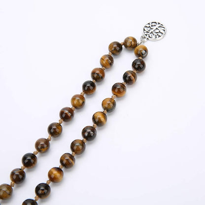 108 Mala Beads Semi-Precious Gem Stones Meditation Necklace