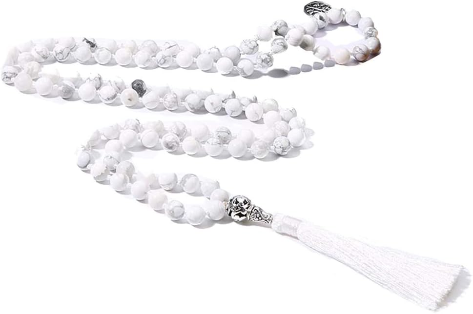 108 Mala Beads Semi-Precious Gem Stones Meditation Necklace