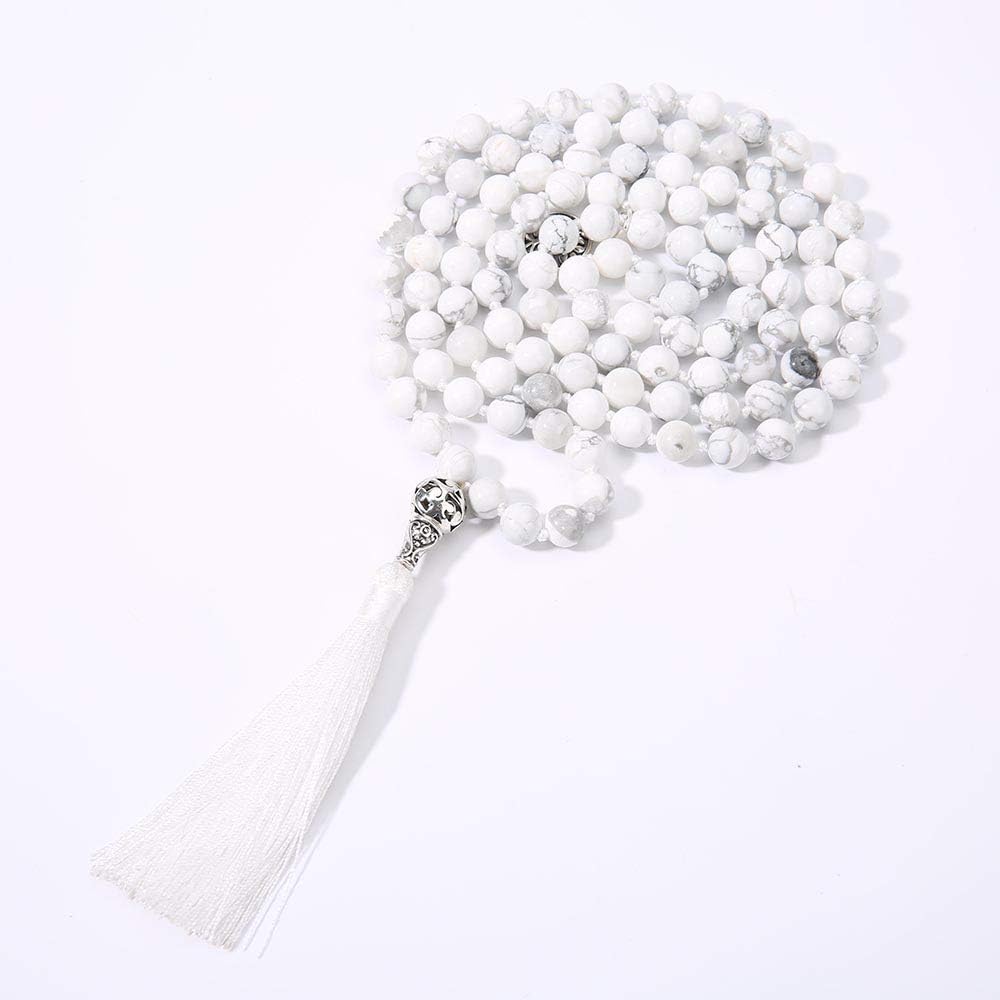 108 Mala Beads Semi-Precious Gem Stones Meditation Necklace