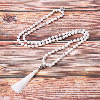 108 Mala Beads Semi-Precious Gem Stones Meditation Necklace
