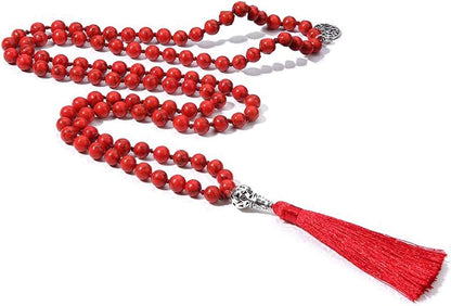 108 Mala Beads Semi-Precious Gem Stones Meditation Necklace