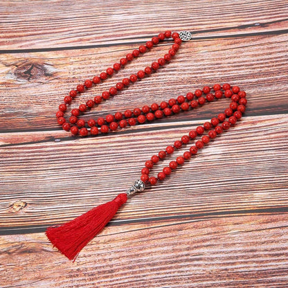 108 Mala Beads Semi-Precious Gem Stones Meditation Necklace