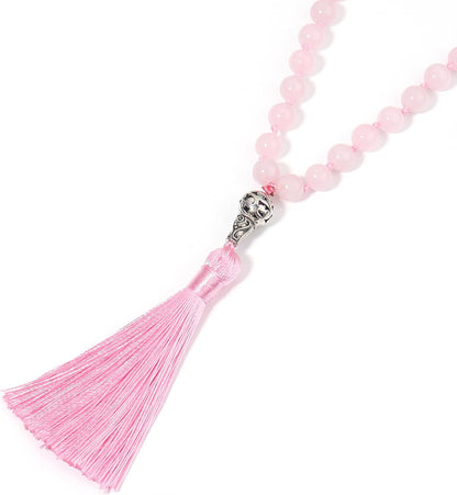 108 Mala Beads Semi-Precious Gem Stones Meditation Necklace