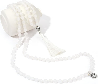 108 Mala Beads Semi-Precious Gem Stones Meditation Necklace