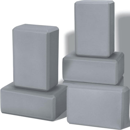 6 Pack EVA Yoga Blocks Bulk, Non Slip Pilates Brick
