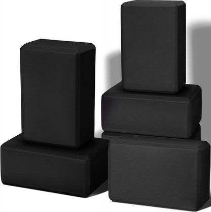 6 Pack EVA Yoga Blocks Bulk, Non Slip Pilates Brick