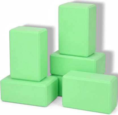 6 Pack EVA Yoga Blocks Bulk, Non Slip Pilates Brick