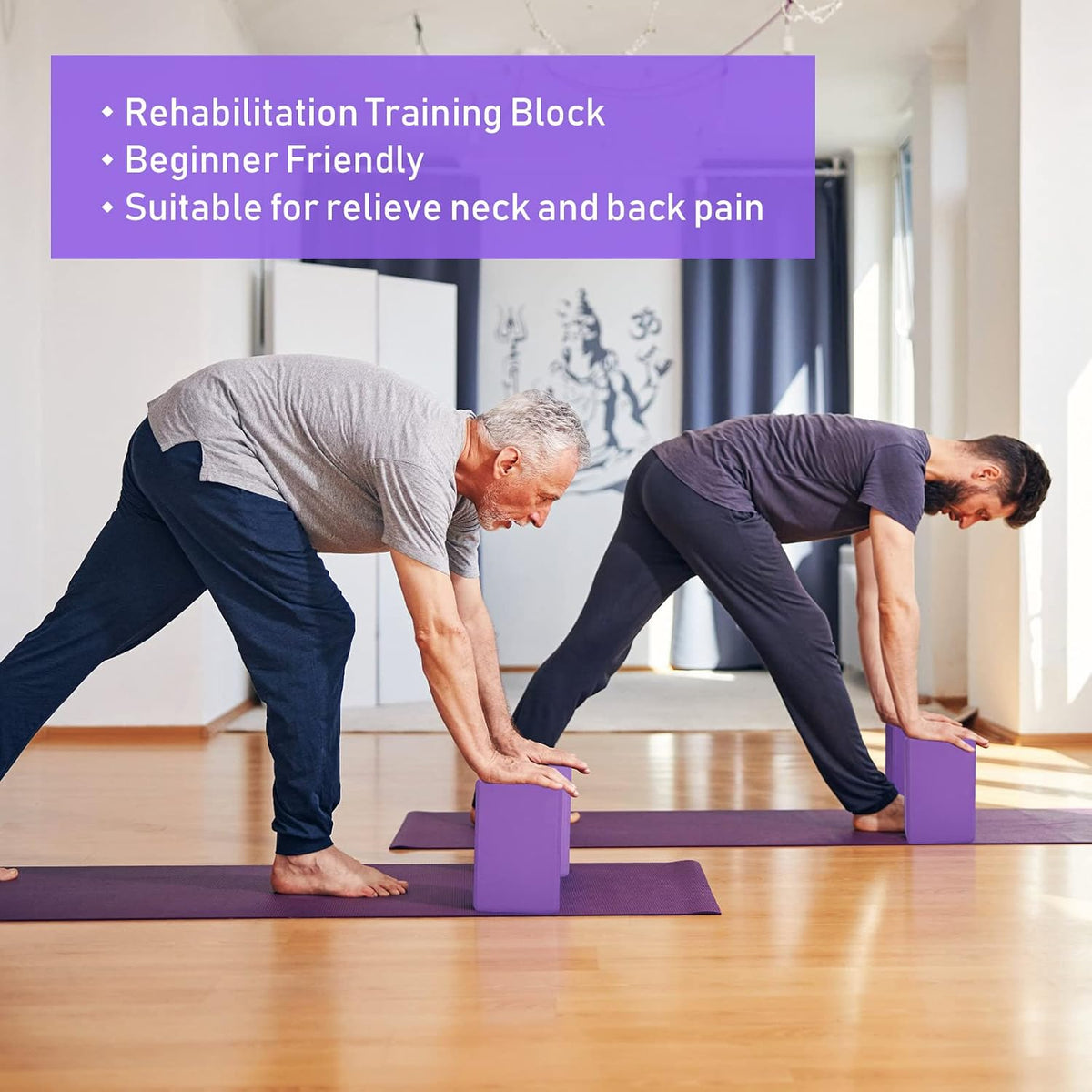 6 Pack EVA Yoga Blocks Bulk, Non Slip Pilates Brick
