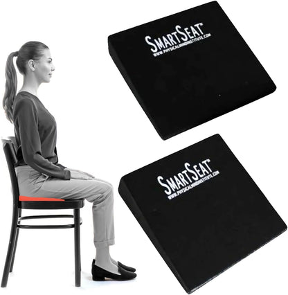 SmartSeat Wedges for Back, Knee & Sit Bone Support Posture Correction Pain Relief and Comfort Ideal for Office Chairs, Home Seating, Yoga, Meditation and Pilates Practice, Small Foam Wedges Pack of 2
