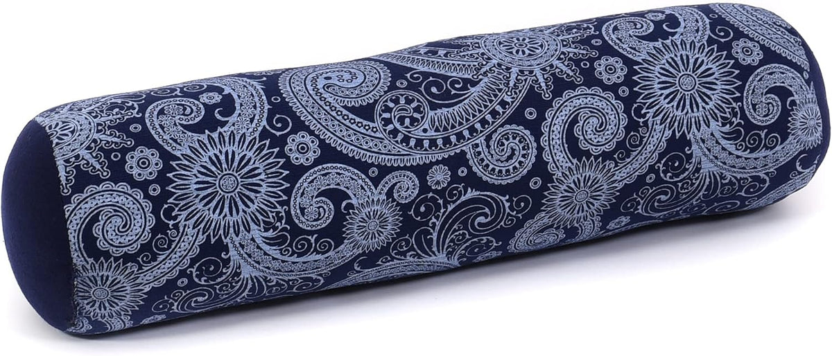 Small Yoga Bolster – Shape-Retaining Cervical Neck Roll, Tube Pillow for Comfortable Reading, Kapok Filling, 22 x 6 x 6 inches