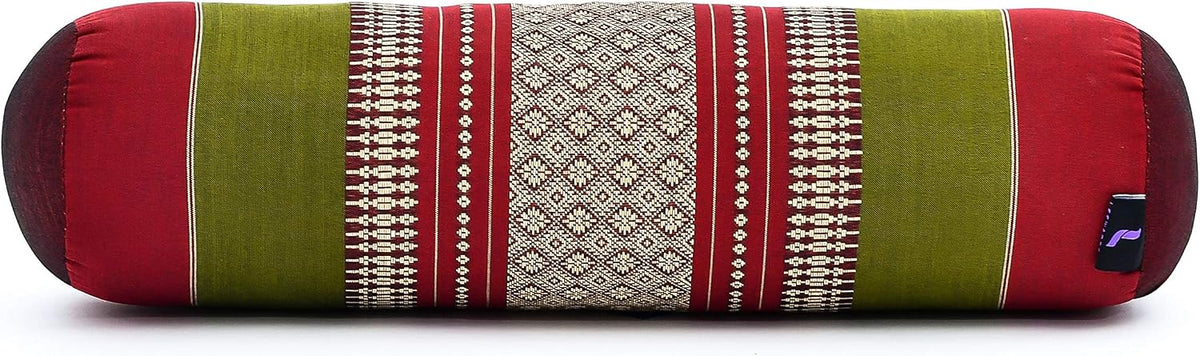 Small Yoga Bolster – Shape-Retaining Cervical Neck Roll, Tube Pillow for Comfortable Reading, Kapok Filling, 22 x 6 x 6 inches