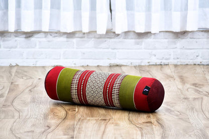 Small Yoga Bolster – Shape-Retaining Cervical Neck Roll, Tube Pillow for Comfortable Reading, Kapok Filling, 22 x 6 x 6 inches