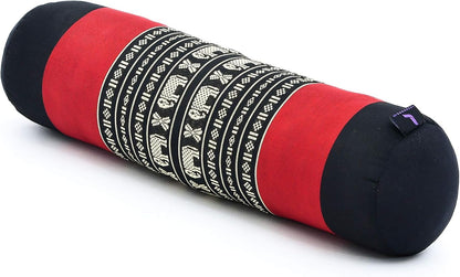 Small Yoga Bolster – Shape-Retaining Cervical Neck Roll, Tube Pillow for Comfortable Reading, Kapok Filling, 22 x 6 x 6 inches