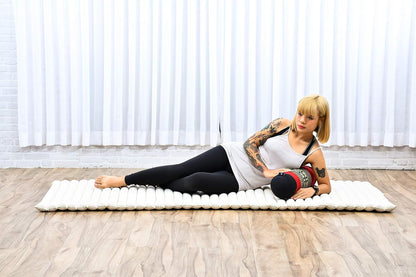 Small Yoga Bolster – Shape-Retaining Cervical Neck Roll, Tube Pillow for Comfortable Reading, Kapok Filling, 22 x 6 x 6 inches