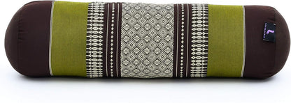 Small Yoga Bolster – Shape-Retaining Cervical Neck Roll, Tube Pillow for Comfortable Reading, Kapok Filling, 22 x 6 x 6 inches
