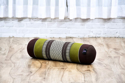 Small Yoga Bolster – Shape-Retaining Cervical Neck Roll, Tube Pillow for Comfortable Reading, Kapok Filling, 22 x 6 x 6 inches