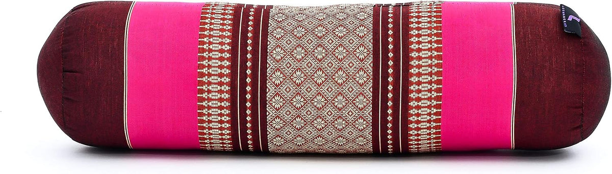 Small Yoga Bolster – Shape-Retaining Cervical Neck Roll, Tube Pillow for Comfortable Reading, Kapok Filling, 22 x 6 x 6 inches