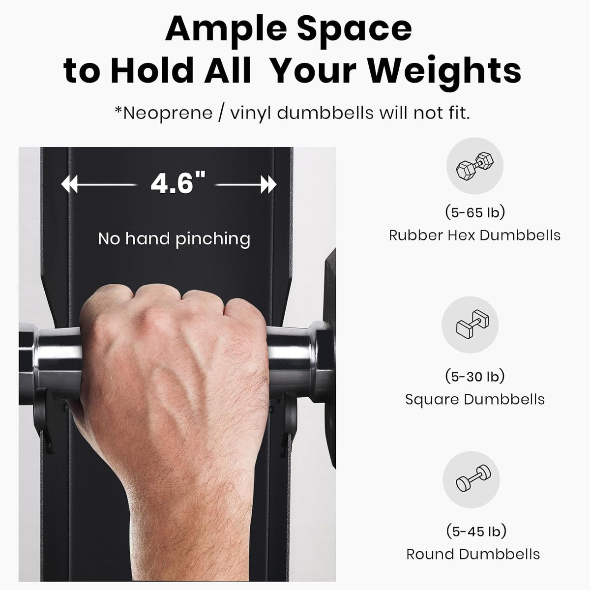 Dumbbell Rack Stand Only, A-Frame Rolling Weight Storage and Tray