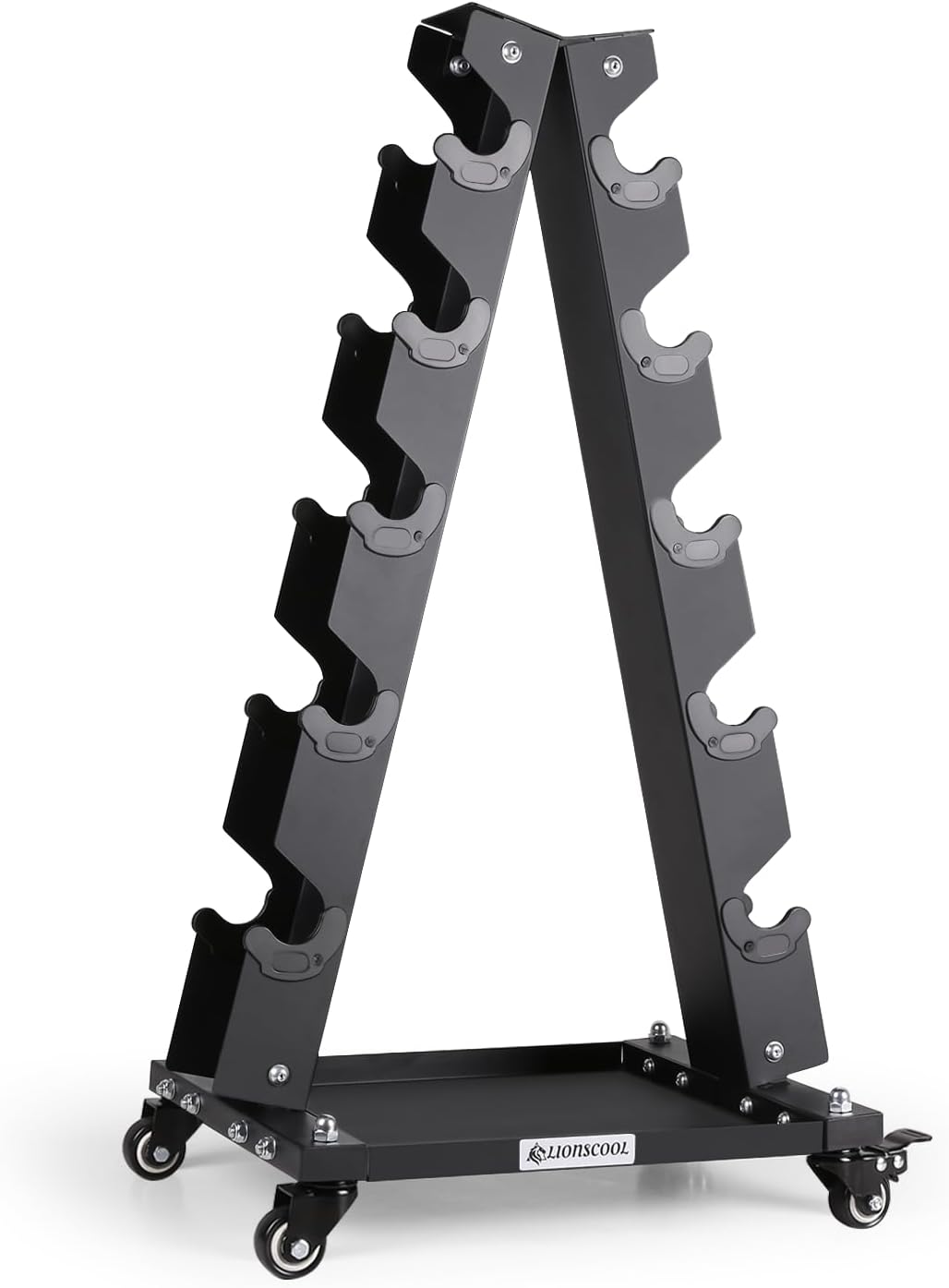 Dumbbell Rack Stand Only, A-Frame Rolling Weight Storage and Tray