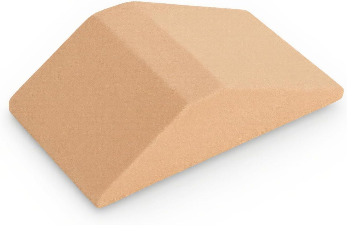 Squat Wedge Block, 23x12x6. 5cm Oak Calf Raise Block Cork Yoga Blocks Elevated Squat Wedge Compact and Portable for Weighted Training Fitness