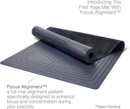 PRO+ WARRIOR - Premium Non-Slip Yoga Mat – Eco-Conscious Design - PU Mat With Wet/Dry Grip+ - Focus Alignment - Lazer-Etched Technology - A Portable Standard Size Mat for All Styles of Yoga