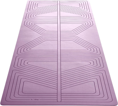 PRO+ WARRIOR - Premium Non-Slip Yoga Mat – Eco-Conscious Design - PU Mat With Wet/Dry Grip+ - Focus Alignment - Lazer-Etched Technology - A Portable Standard Size Mat for All Styles of Yoga