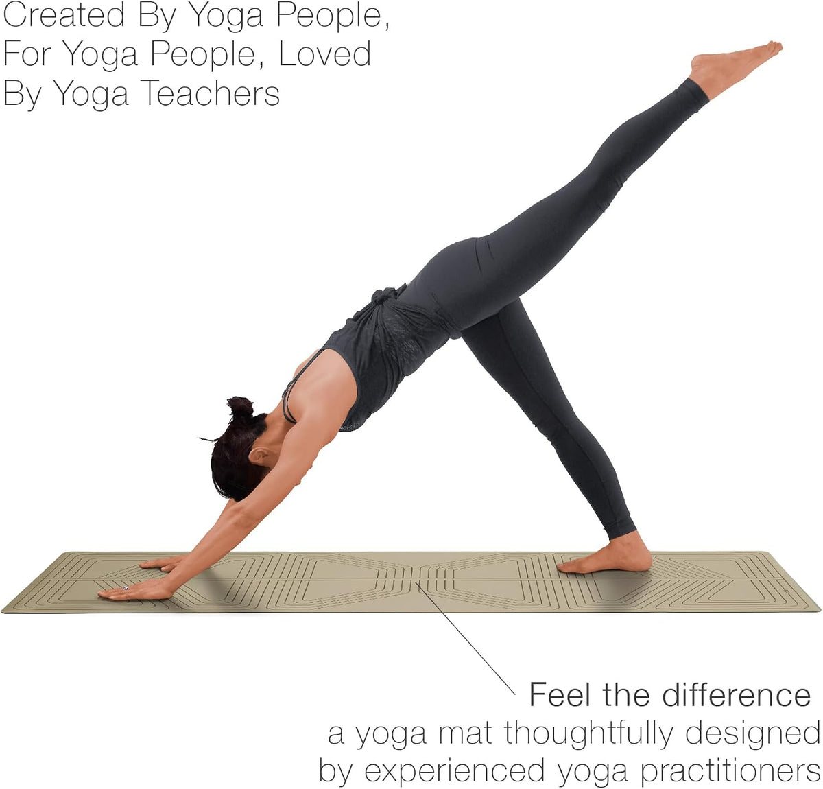 PRO+ WARRIOR - Premium Non-Slip Yoga Mat – Eco-Conscious Design - PU Mat With Wet/Dry Grip+ - Focus Alignment - Lazer-Etched Technology - A Portable Standard Size Mat for All Styles of Yoga