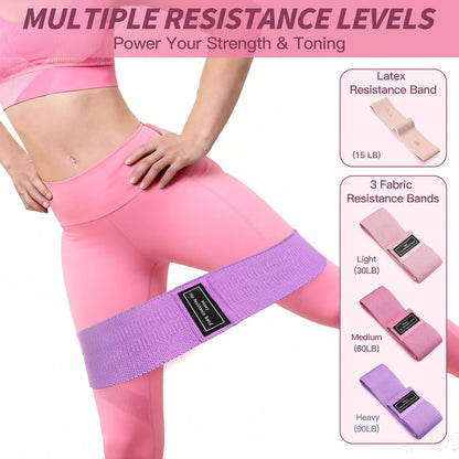 Pilates Kit, Home Pilates Workout Kit for Women, Pilates Equipment with 14.5" Pilates Ring and Ball, Resistance Bands, Dumbbells & Grip Socks for Home Workouts