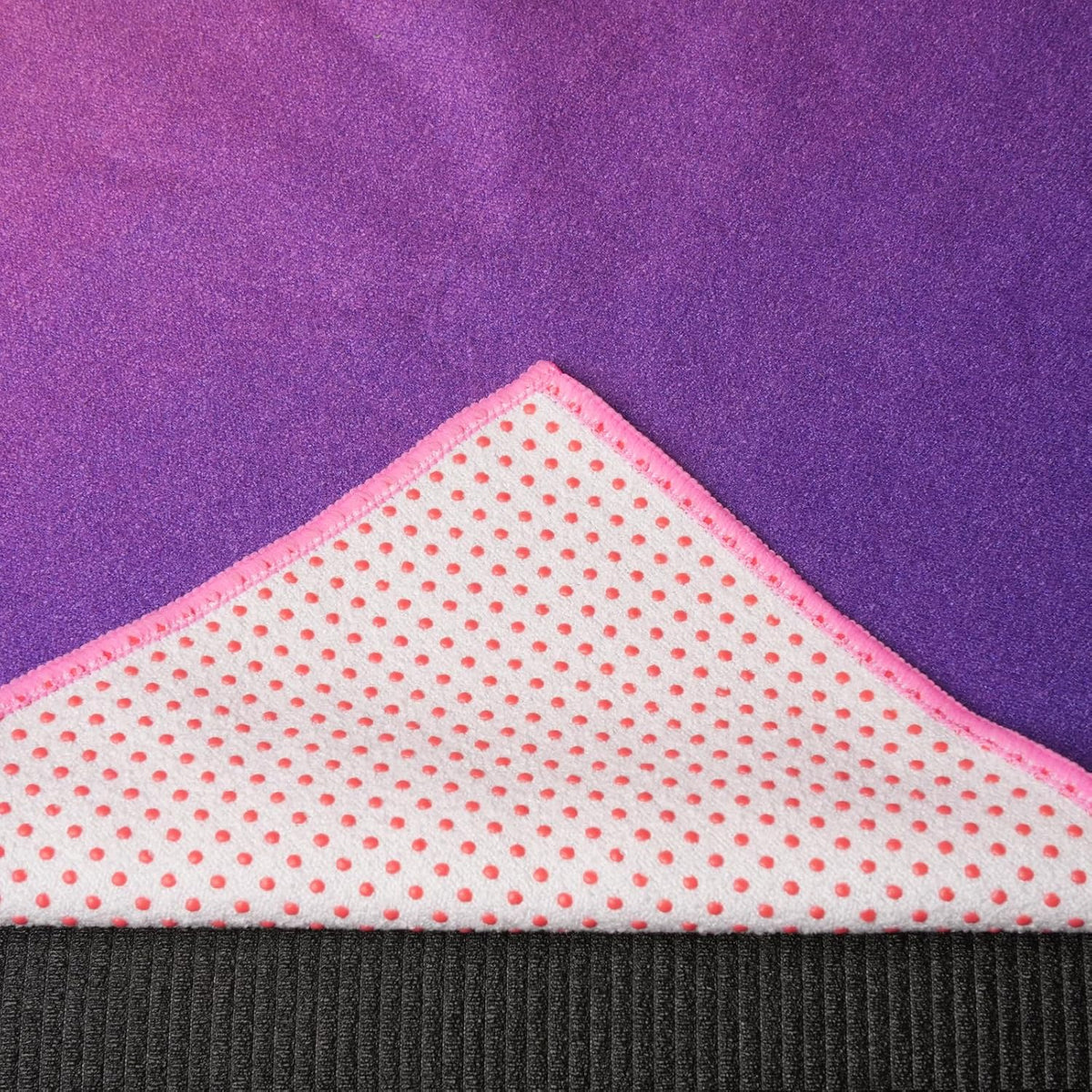 Hot Yoga Mat Towel with Grip Dots, Printed Design 72" x 24"
