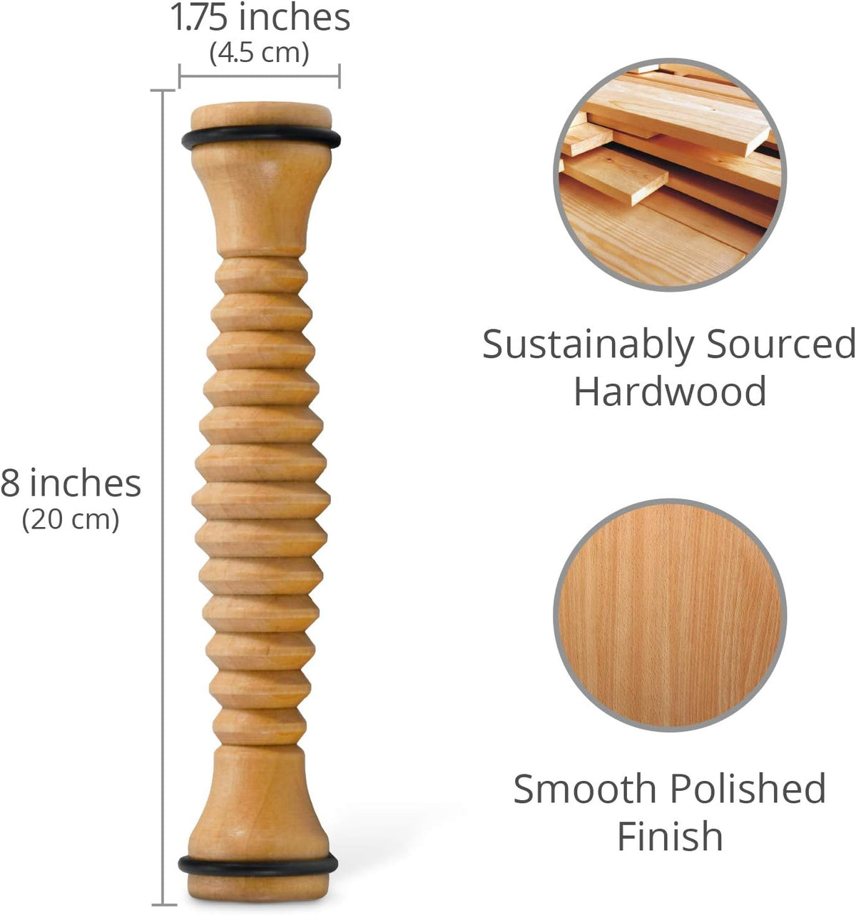 Wooden Foot Roller - Wood Therapy Massage Tool for Plain Relief