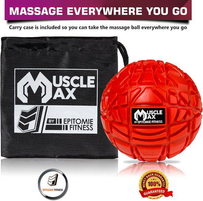 Muscle Max Massage Ball - Therapy Ball for Trigger Point Massage - Deep Tissue Massager for Myofascial Release - Mobility Ball for Exercise & Recovery