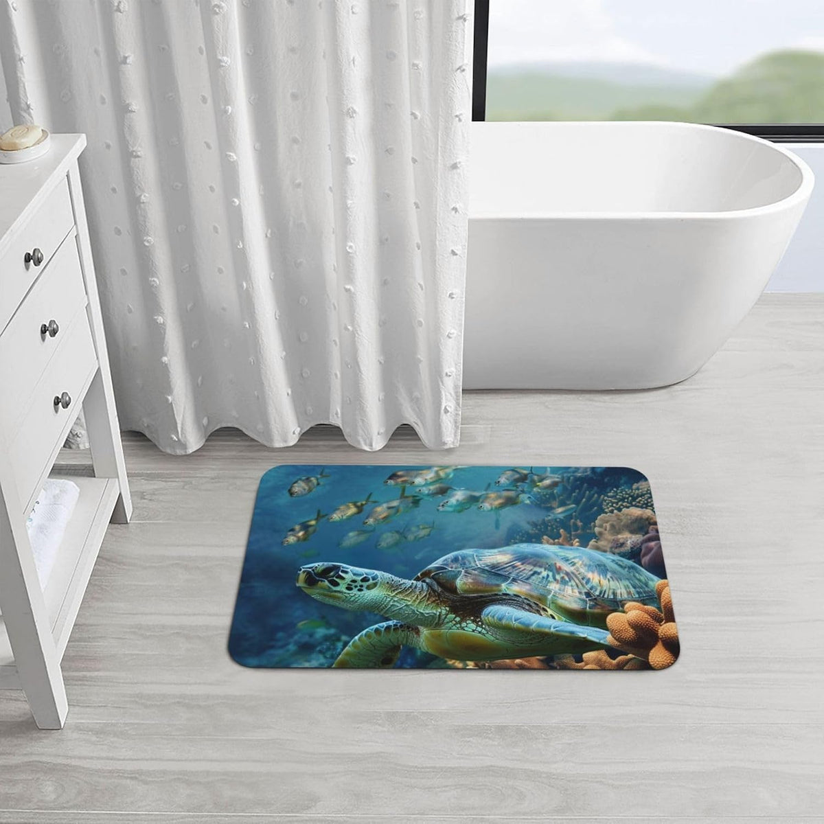 Skull Yoga Printed Rounded Corner Diatomaceous Doormat 31.5x19.7 Inch Bath Mat Rug Non Slip Shower Floor Mat, Absorbent Bathroom Rugs Mat for Anti Slip Shower Mat, Housewarming Gift