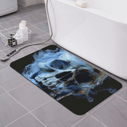 Skull Yoga Printed Rounded Corner Diatomaceous Doormat 31.5x19.7 Inch Bath Mat Rug Non Slip Shower Floor Mat, Absorbent Bathroom Rugs Mat for Anti Slip Shower Mat, Housewarming Gift