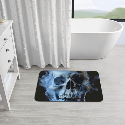 Skull Yoga Printed Rounded Corner Diatomaceous Doormat 31.5x19.7 Inch Bath Mat Rug Non Slip Shower Floor Mat, Absorbent Bathroom Rugs Mat for Anti Slip Shower Mat, Housewarming Gift