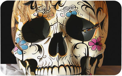 Skull Yoga Printed Rounded Corner Diatomaceous Doormat 31.5x19.7 Inch Bath Mat Rug Non Slip Shower Floor Mat, Absorbent Bathroom Rugs Mat for Anti Slip Shower Mat, Housewarming Gift