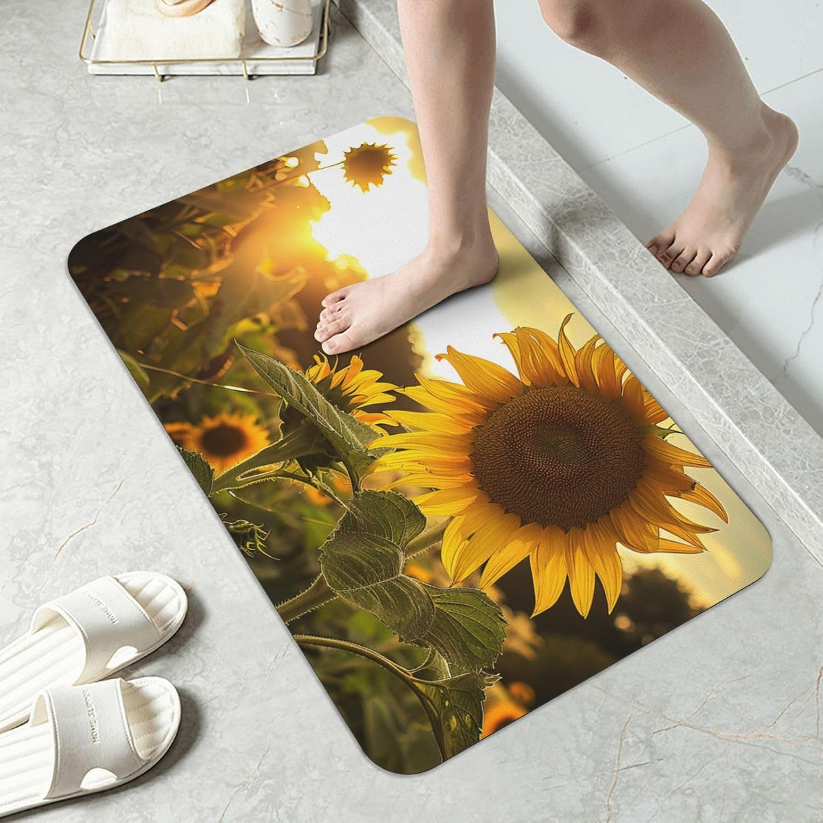 Skull Yoga Printed Rounded Corner Diatomaceous Doormat 31.5x19.7 Inch Bath Mat Rug Non Slip Shower Floor Mat, Absorbent Bathroom Rugs Mat for Anti Slip Shower Mat, Housewarming Gift