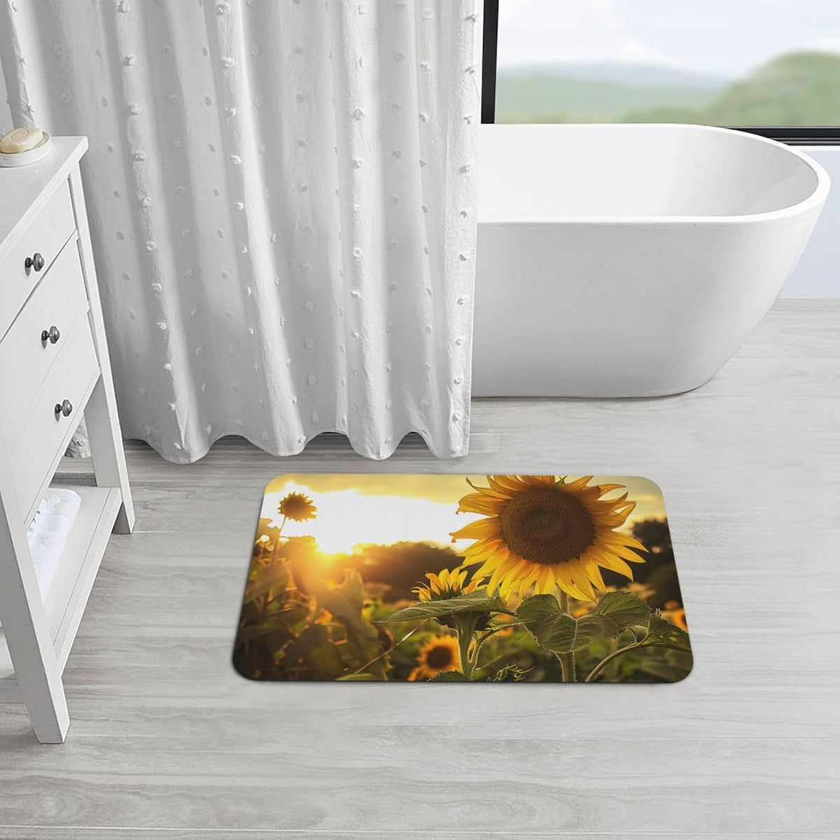 Skull Yoga Printed Rounded Corner Diatomaceous Doormat 31.5x19.7 Inch Bath Mat Rug Non Slip Shower Floor Mat, Absorbent Bathroom Rugs Mat for Anti Slip Shower Mat, Housewarming Gift