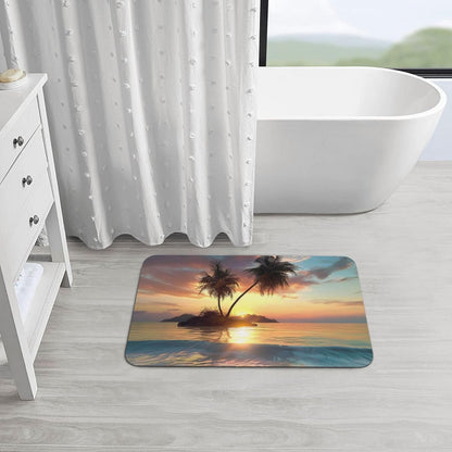 Skull Yoga Printed Rounded Corner Diatomaceous Doormat 31.5x19.7 Inch Bath Mat Rug Non Slip Shower Floor Mat, Absorbent Bathroom Rugs Mat for Anti Slip Shower Mat, Housewarming Gift