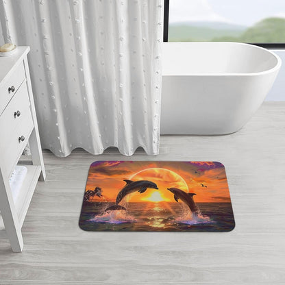 Skull Yoga Printed Rounded Corner Diatomaceous Doormat 31.5x19.7 Inch Bath Mat Rug Non Slip Shower Floor Mat, Absorbent Bathroom Rugs Mat for Anti Slip Shower Mat, Housewarming Gift