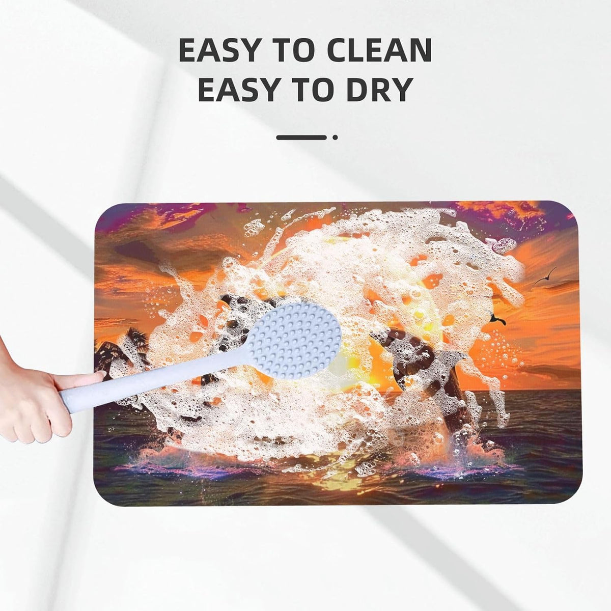 Skull Yoga Printed Rounded Corner Diatomaceous Doormat 31.5x19.7 Inch Bath Mat Rug Non Slip Shower Floor Mat, Absorbent Bathroom Rugs Mat for Anti Slip Shower Mat, Housewarming Gift