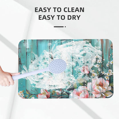 Skull Yoga Printed Rounded Corner Diatomaceous Doormat 31.5x19.7 Inch Bath Mat Rug Non Slip Shower Floor Mat, Absorbent Bathroom Rugs Mat for Anti Slip Shower Mat, Housewarming Gift