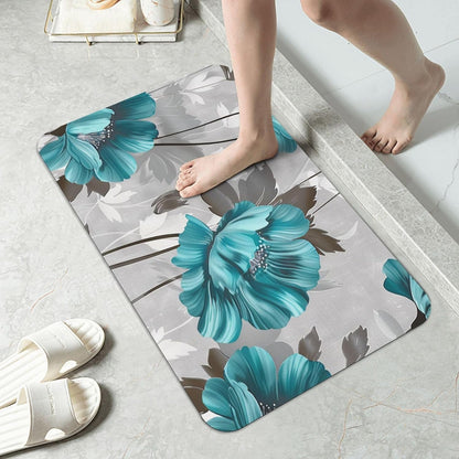 Skull Yoga Printed Rounded Corner Diatomaceous Doormat 31.5x19.7 Inch Bath Mat Rug Non Slip Shower Floor Mat, Absorbent Bathroom Rugs Mat for Anti Slip Shower Mat, Housewarming Gift