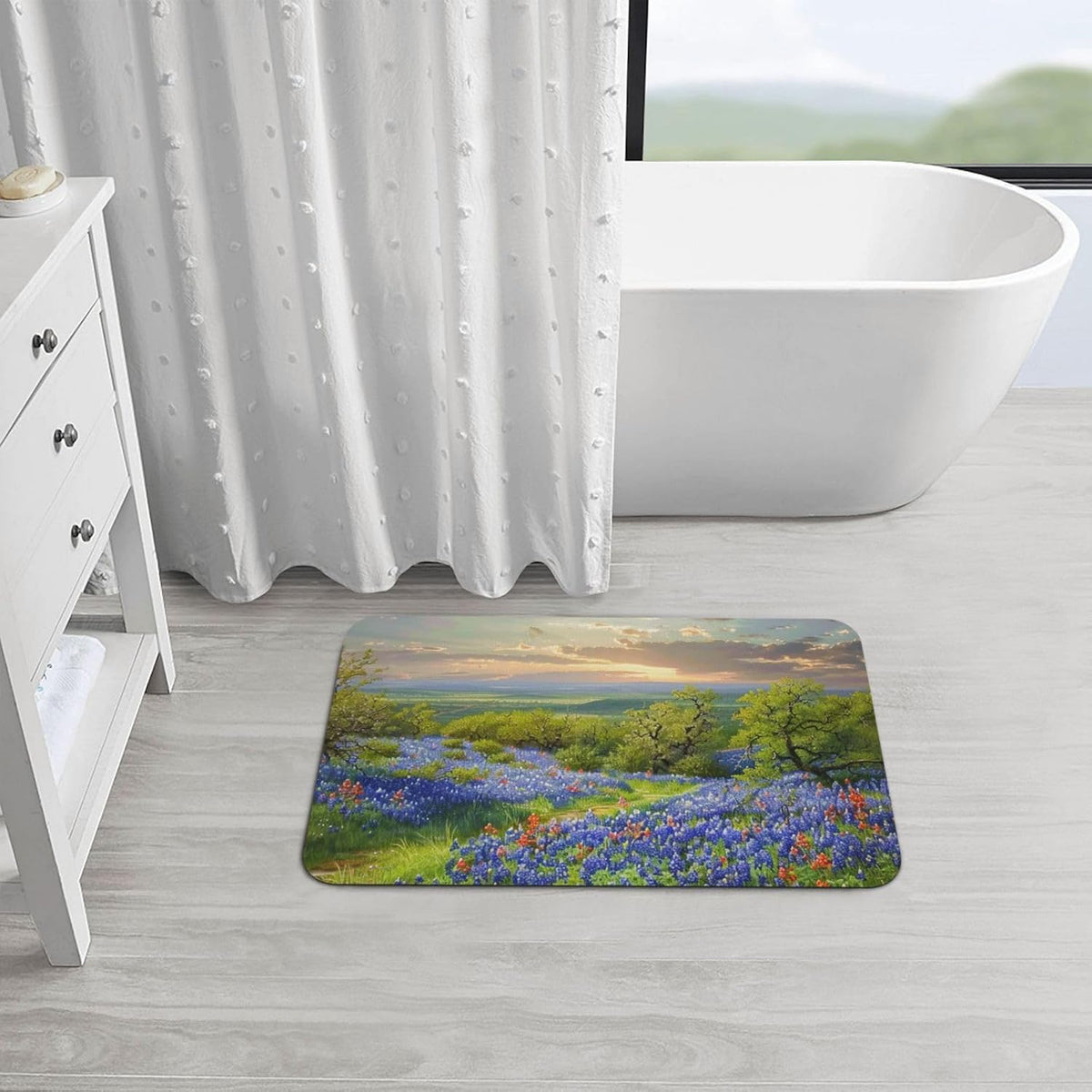 Skull Yoga Printed Rounded Corner Diatomaceous Doormat 31.5x19.7 Inch Bath Mat Rug Non Slip Shower Floor Mat, Absorbent Bathroom Rugs Mat for Anti Slip Shower Mat, Housewarming Gift