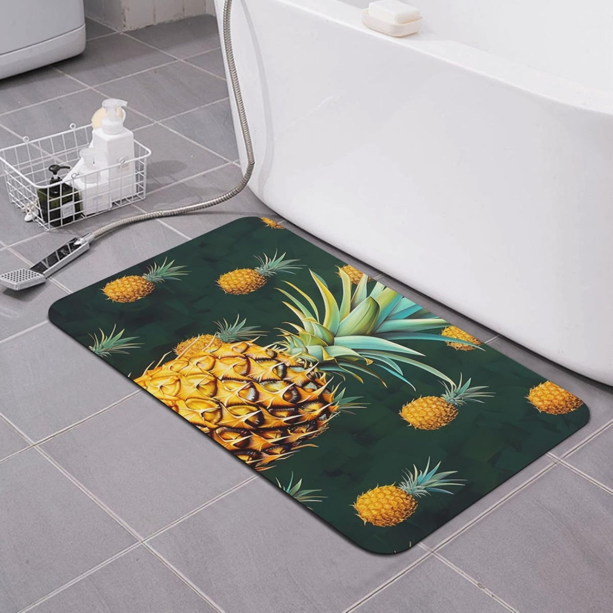 Skull Yoga Printed Rounded Corner Diatomaceous Doormat 31.5x19.7 Inch Bath Mat Rug Non Slip Shower Floor Mat, Absorbent Bathroom Rugs Mat for Anti Slip Shower Mat, Housewarming Gift