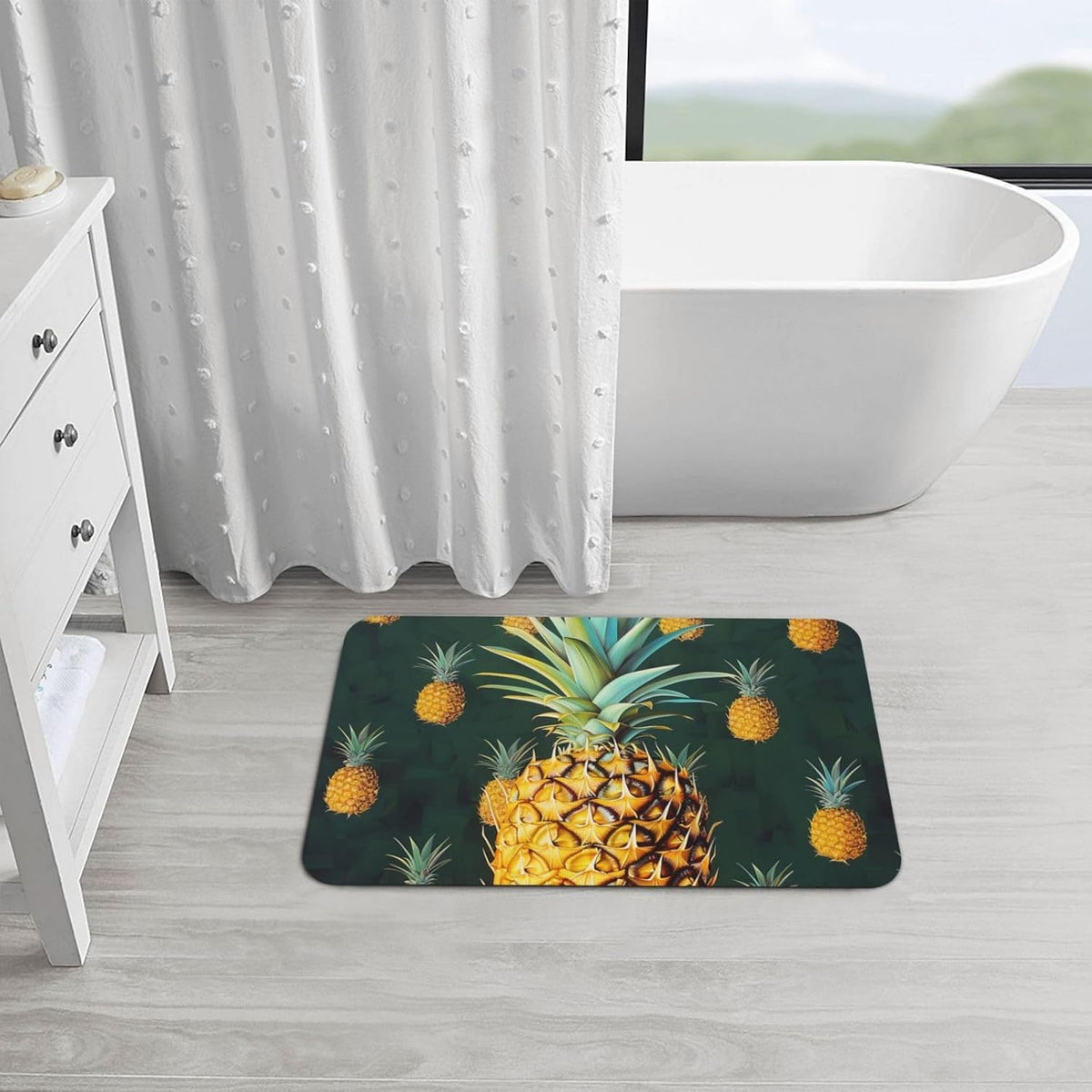 Skull Yoga Printed Rounded Corner Diatomaceous Doormat 31.5x19.7 Inch Bath Mat Rug Non Slip Shower Floor Mat, Absorbent Bathroom Rugs Mat for Anti Slip Shower Mat, Housewarming Gift