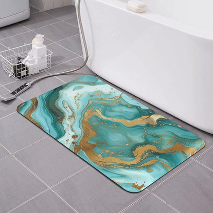 Skull Yoga Printed Rounded Corner Diatomaceous Doormat 31.5x19.7 Inch Bath Mat Rug Non Slip Shower Floor Mat, Absorbent Bathroom Rugs Mat for Anti Slip Shower Mat, Housewarming Gift