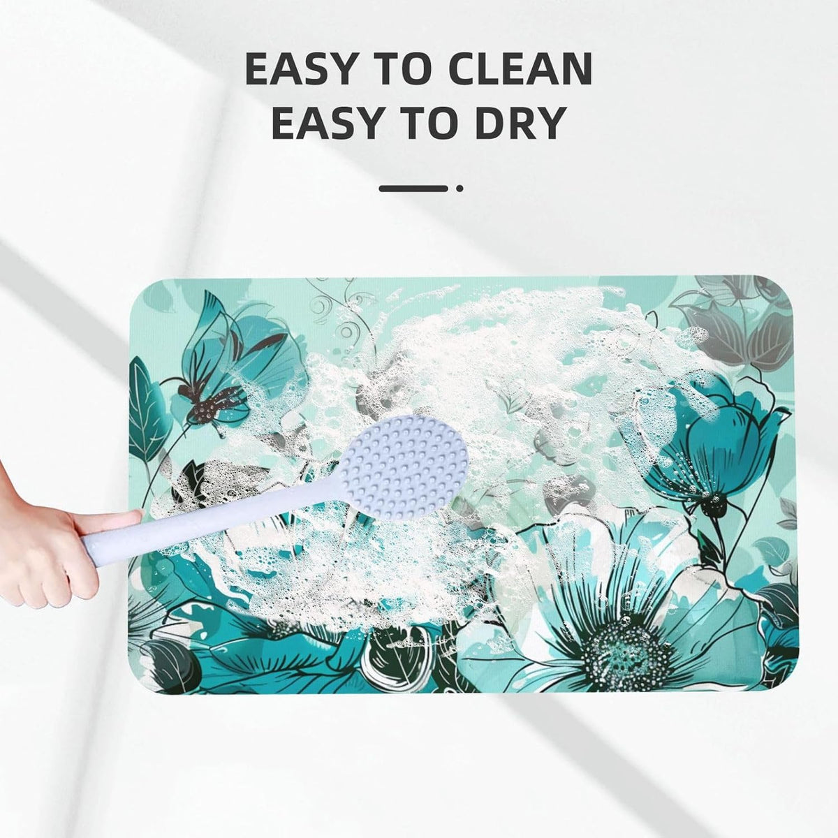 Skull Yoga Printed Rounded Corner Diatomaceous Doormat 31.5x19.7 Inch Bath Mat Rug Non Slip Shower Floor Mat, Absorbent Bathroom Rugs Mat for Anti Slip Shower Mat, Housewarming Gift