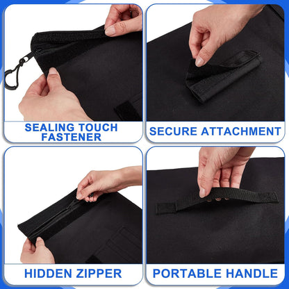 Sports Net Sandbags with PE Leak Proof Transparent Bags Weighted Anchors Bag Sport Sandbags for Stability Baseball Nets Hockey Golf Football Nets Soccer Goals and More(30 Pcs,Black)