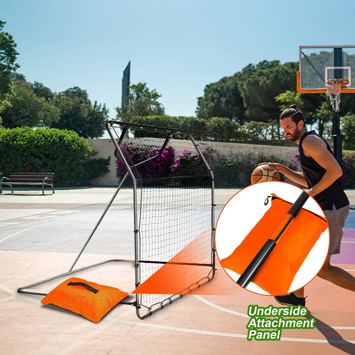 Sports Net Sandbags with PE Leak Proof Transparent Bags Weighted Anchors Bag Sport Sandbags for Stability Baseball Nets Hockey Golf Football Nets Soccer Goals and More(30 Pcs,Black)